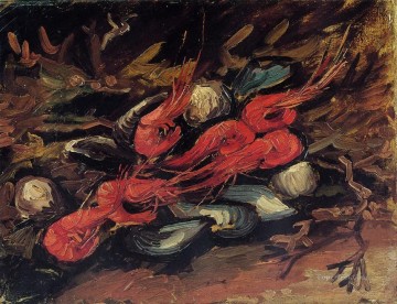 Still Life with Mussels and Shrimp Vincent van Gogh Oil Paintings